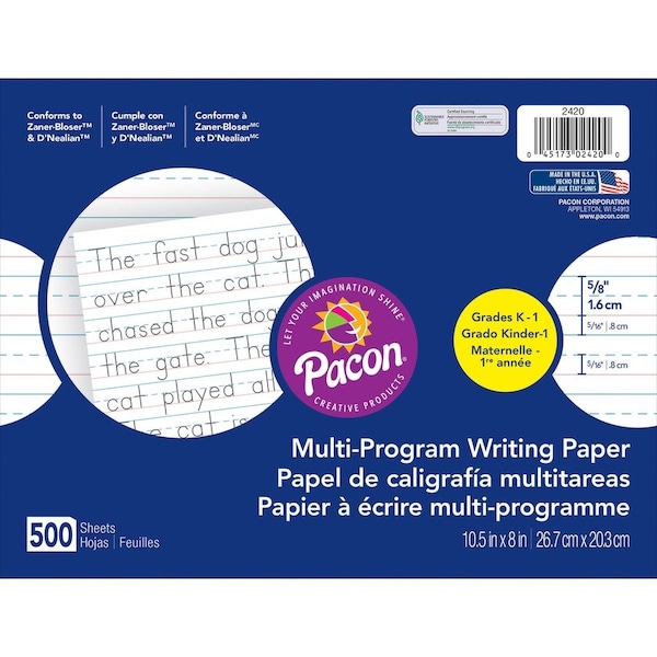 Pacon Paper, Hndwrtng, K&1St Grde Pk PAC2420 - main